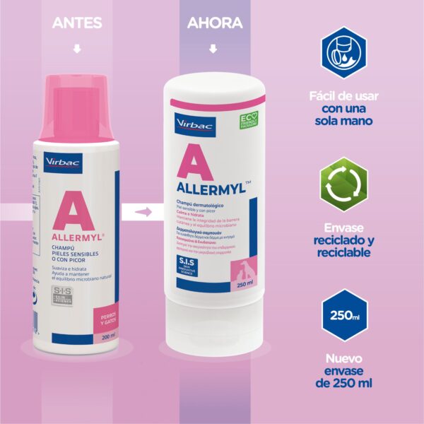 Allermyl Champú - Cuidado Dermatológico para Pieles Sensibles - Imagen 2