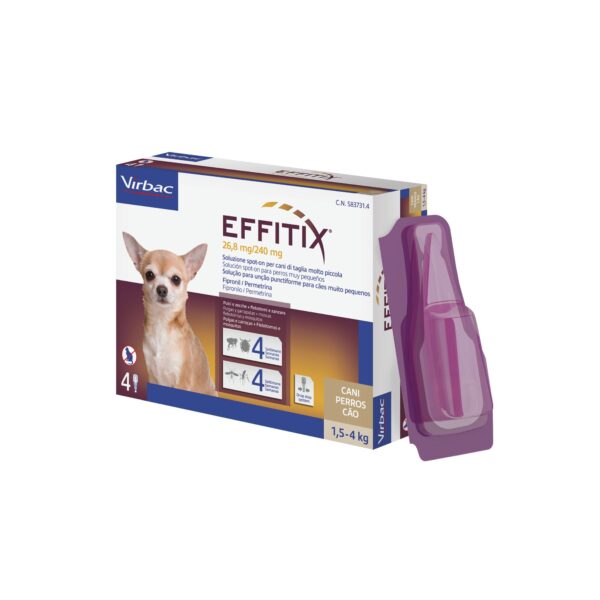 Effitix Pipetas para perros muy pequeños 1,5-4 kg