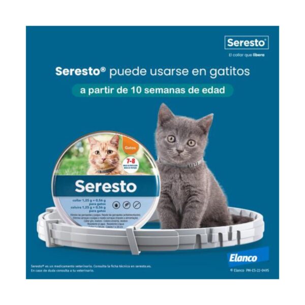 Seresto® Gatos Collar Antiparasitario Larga Duración 8 meses - Imagen 3