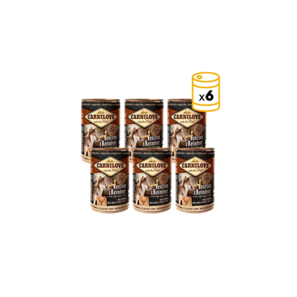 CARNILOVE CANINE ADULT VENADO RENO CAJA 6X400GR - Imagen 2