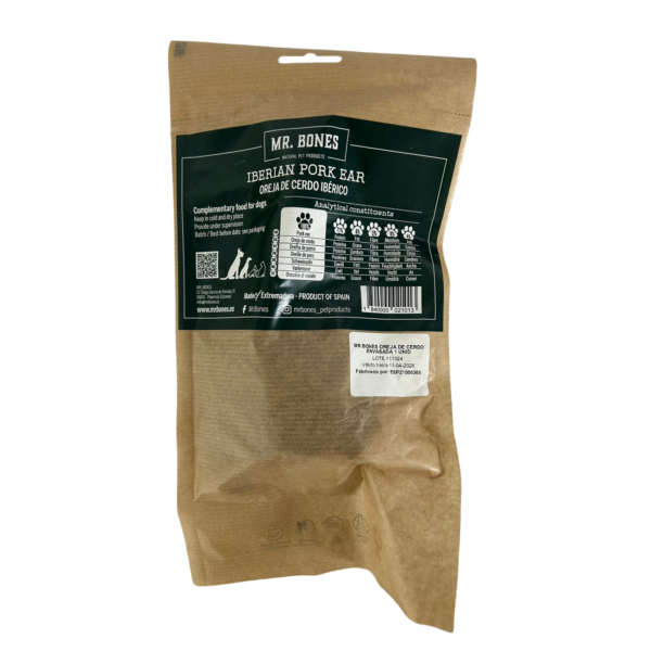 Oreja de Cerdo Ibérico para perro- Snack dental 100% Natural - Imagen 2