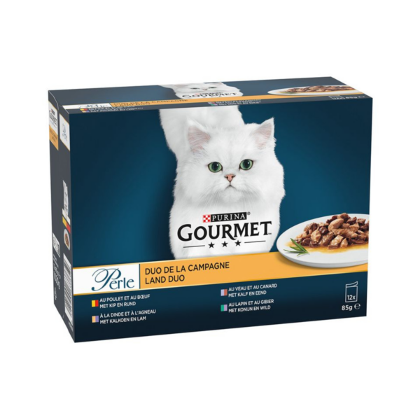 GOURMET PERLE Sobres Finas Láminas en Salsa con Verduras Pack (4x85 gr)