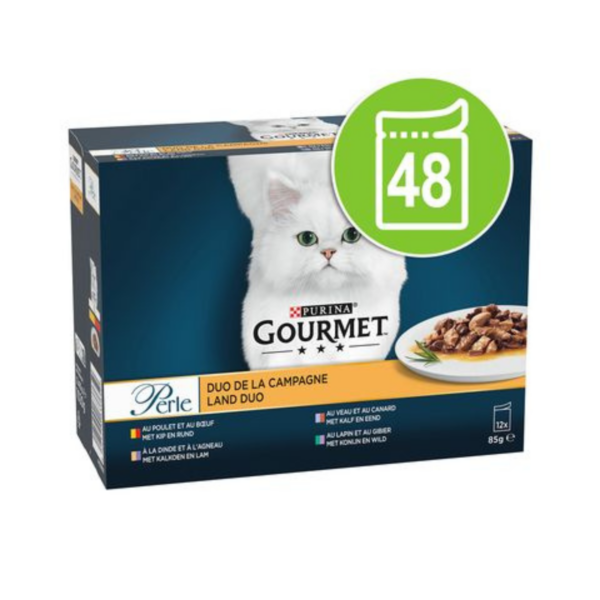 GOURMET PERLE Sobres Finas Láminas en Salsa con Verduras Pack (4x85 gr) - Imagen 2